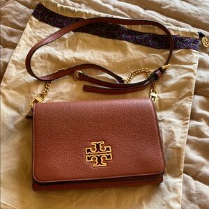Tory Burch Britten Leather Crossbody Bag